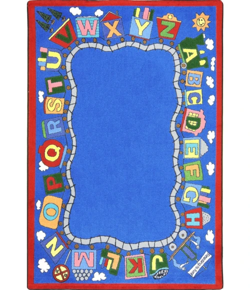 Joy Carpets Kid Essentials Multi Reading Train 10ft.9in. x 13ft.2in. Rect. Rug