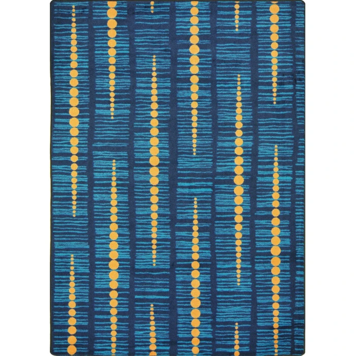 Joy Carpets Kid Essentials Blue Recoil 5ft.4in. x 7ft.8in. Rect. Rug