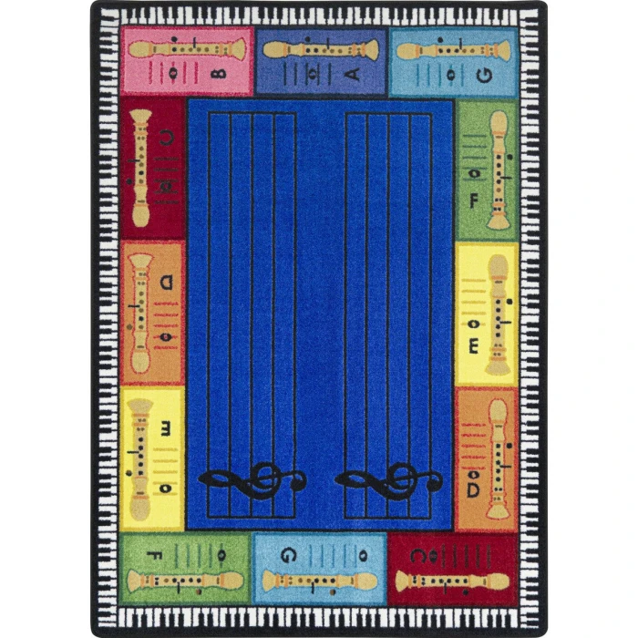 Joy Carpets Kid Essentials Multi Recorderific 7ft. 8in. x 10ft. 9in. Rect. Rug