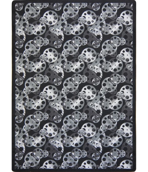 Joy Carpets Any Day Matinee Black Reeling 10ft.9in. x 13ft.2in. Rect. Rug