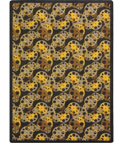 Joy Carpets Any Day Matinee Brown Reeling 10ft.9in. x 13ft.2in. Rect. Rug