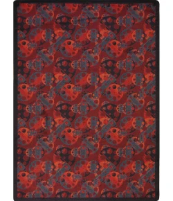 Joy Carpets Any Day Matinee Burgundy Reeling 7ft.8in. x 10ft.9in. Rect. Rug