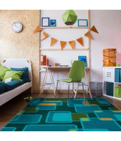Joy Carpets Kid Essentials Citrus Reflex 5ft.4in. x 7ft.8in. Rect. Rug