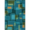 Joy Carpets Kid Essentials Citrus Reflex 5ft.4in. x 7ft.8in. Rect. Rug