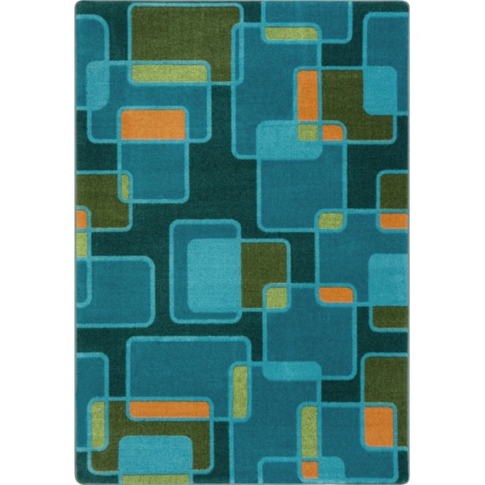 Joy Carpets Kid Essentials Citrus Reflex 5ft.4in. x 7ft.8in. Rect. Rug