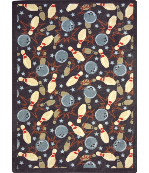 Joy Carpets Games People Play Chocolate Retro Bowl 10ft.9in. x 13ft.2in. Rect. Rug