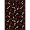 Joy Carpets Games People Play Fireball Red Retro Bowl 10ft.9in. x 13ft.2in. Rect. Rug