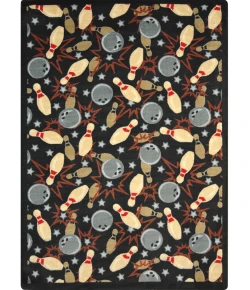 Joy Carpets Games People Play Midnight Retro Bowl 10ft.9in. x 13ft.2in. Rect. Rug