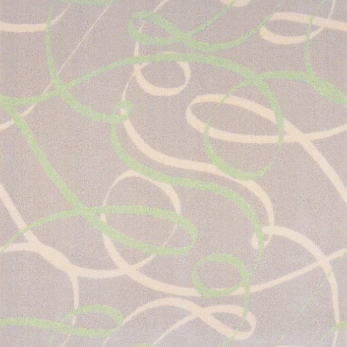 Joy Carpets Playful Patterns Green Ribbons 10ft.9in. x 13ft.2in. Rect. Rug