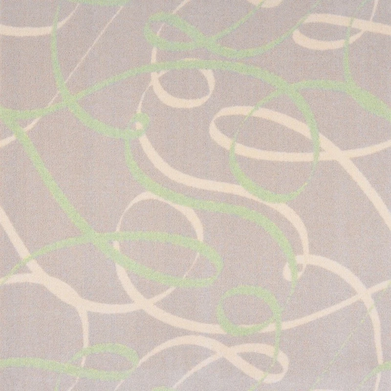 Joy Carpets Playful Patterns Green Ribbons 10ft.9in. x 13ft.2in. Rect. Rug