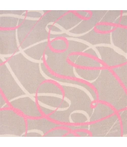 Joy Carpets Playful Patterns Pink Ribbons 7ft.8in. x 10ft.9in. Rect. Rug