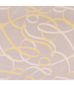 Joy Carpets Playful Patterns Yellow Ribbons 7ft.8in. x 10ft.9in. Rect. Rug