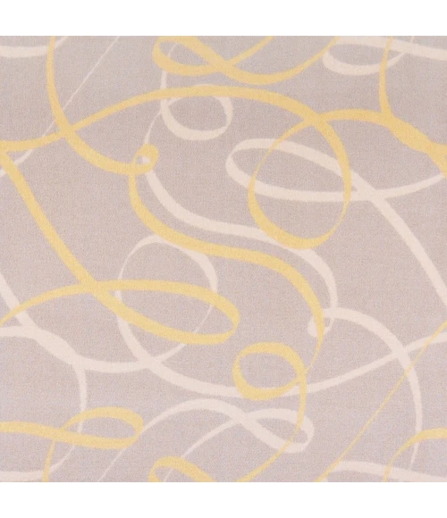 Joy Carpets Playful Patterns Yellow Ribbons 7ft.8in. x 10ft.9in. Rect. Rug