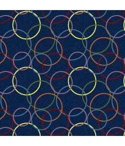 Joy Carpets Playful Patterns Multi Ringing 10ft.9in. x 13ft.2in. Rect. Rug