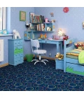 Joy Carpets Playful Patterns Multi Ringing 7ft.8in. x 10ft.9in. Rect. Rug