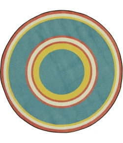 Joy Carpets Kid Essentials Beach Ripples 13ft.2in. Round Rug