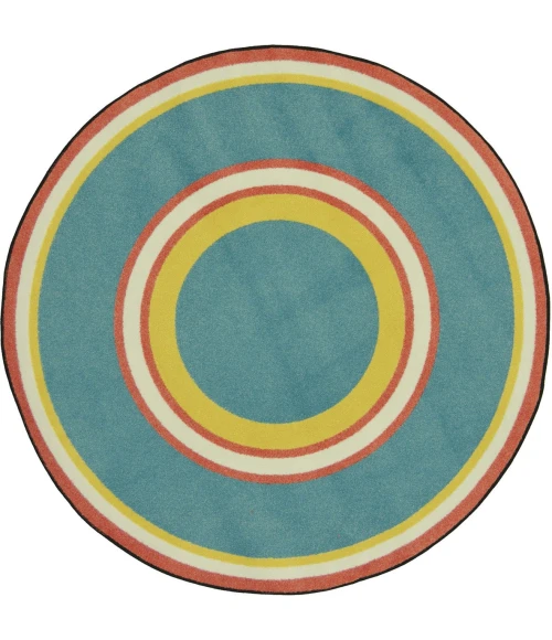 Joy Carpets Kid Essentials Beach Ripples 13ft.2in. Round Rug