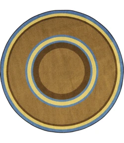 Joy Carpets Kid Essentials Chocolate Ripples 13ft.2in. Round Rug