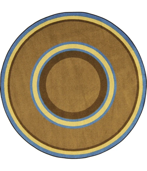 Joy Carpets Kid Essentials Chocolate Ripples 7ft.7in. Round Rug