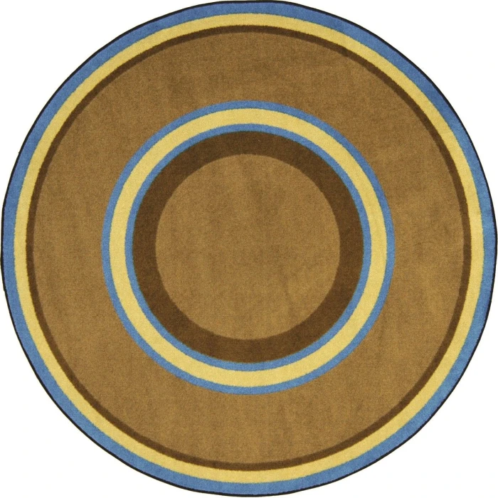 Joy Carpets Kid Essentials Chocolate Ripples 7ft.7in. Round Rug