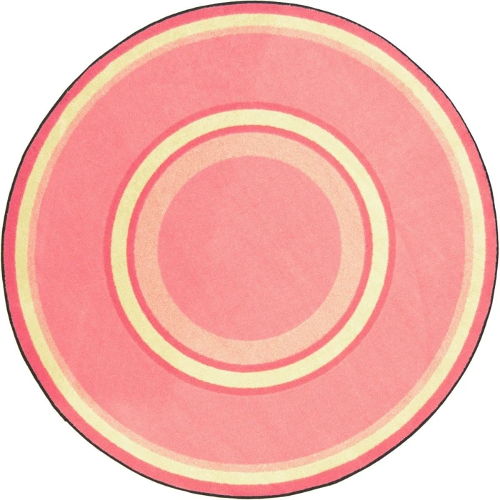 Joy Carpets Kid Essentials Pretty Pink Ripples 10ft.9in. x 13ft.2in. Oval Rug