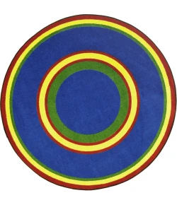 Joy Carpets Kid Essentials Primary Ripples 13ft.2in. Round Rug