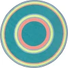 Joy Carpets Kid Essentials Teen Ripples 7ft.7in. Round Rug