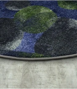 Joy Carpets Kid Essentials Blue Riverstone 13ft. 2in. Round Rug