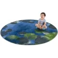 Joy Carpets Kid Essentials Blue Riverstone 7ft. 7in. Round Rug
