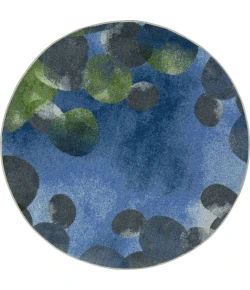 Joy Carpets Kid Essentials Blue Riverstone 13ft. 2in. Round Rug