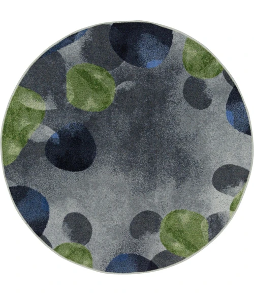 Joy Carpets Kid Essentials Gray Riverstone 5ft.4in. Round Rug