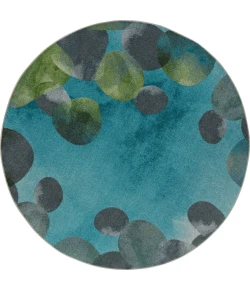 Joy Carpets Kid Essentials Teal Riverstone 13ft.2in. Round Rug