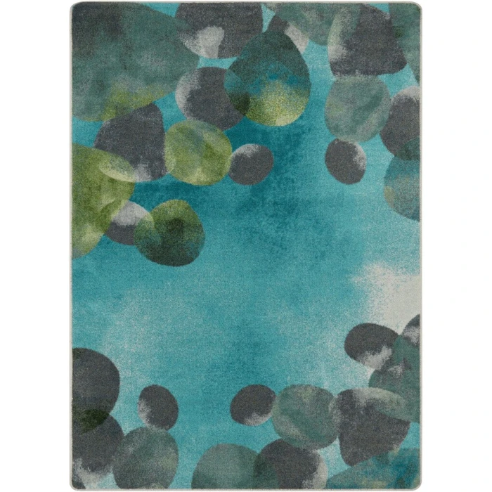 Joy Carpets Kid Essentials Teal Riverstone 13ft.2in. Round Rug