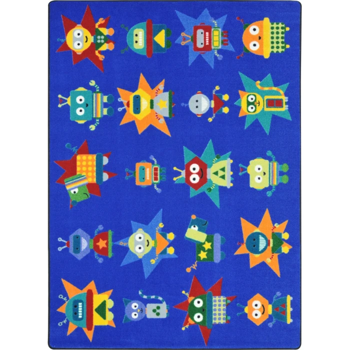 Joy Carpets Kid Essentials Multi Robot Invasion 10ft.9in. x 13ft.2in. Rect. Rug
