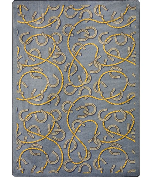 Joy Carpets Kaleidoscope Federal Blue Rodeo 7ft.8in. x 10ft.9in. Rect. Rug