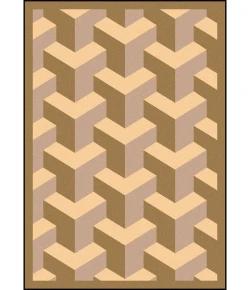 Joy Carpets Kaleidoscope Beige Rooftop 7ft.8in. x 10ft.9in. Rect. Rug