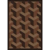 Joy Carpets Kaleidoscope Chocolate Rooftop 3ft.10in. x 5ft.4in. Rect. Rug