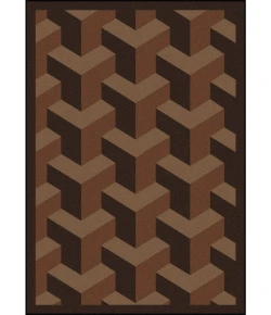 Joy Carpets Kaleidoscope Chocolate Rooftop 3ft.10in. x 5ft.4in. Rect. Rug