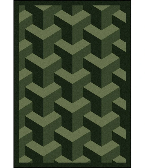 Joy Carpets Kaleidoscope Black Rooftop 3ft.10in. x 5ft.4in. Rect. Rug