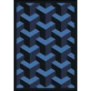 Joy Carpets Kaleidoscope Navy Rooftop 3ft.10in. x 5ft.4in. Rect. Rug