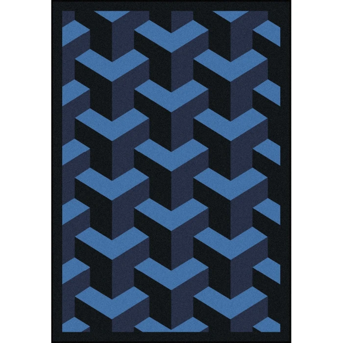 Joy Carpets Kaleidoscope Navy Rooftop 10ft.9in. x 13ft.2in. Rect. Rug