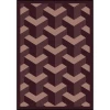 Joy Carpets Kaleidoscope Plum Rooftop 3ft.10in. x 5ft.4in. Rect. Rug