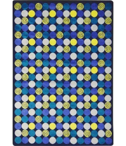Joy Carpets Kid Essentials Blue Roundabout 7ft.8in. x 10ft.9in. Rect. Rug