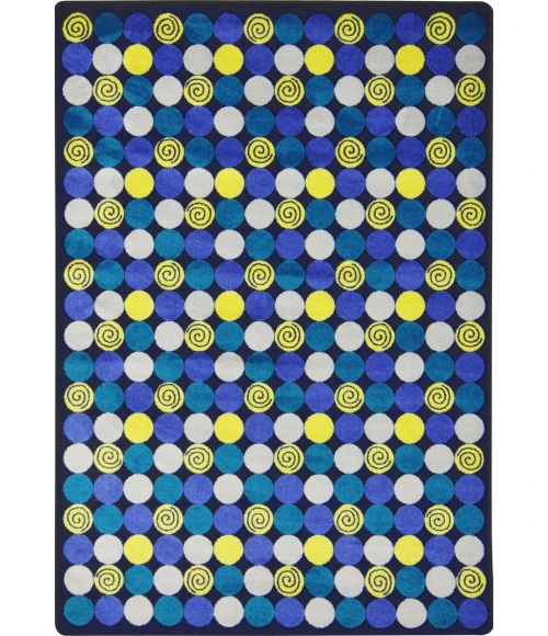 Joy Carpets Kid Essentials Blue Roundabout 10ft.9in. x 13ft.2in. Rect. Rug