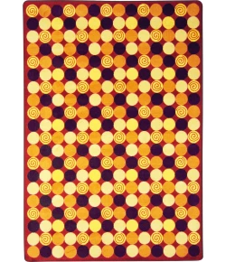 Joy Carpets Kid Essentials Red Roundabout 7ft.8in. x 10ft.9in. Rect. Rug