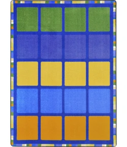 Joy Carpets Kid Essentials Multi Rowing 7ft.8in. x 10ft.9in. Rect. Rug