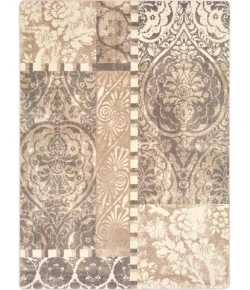 Joy Carpets First Take French Cream Royal Mosaic 7ft.8in. x 10ft.9in. Rect. Rug
