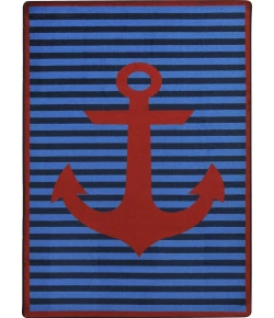 Joy Carpets Kid Essentials Red Safe Mooring 3ft.10in. x 5ft.4in. Rect. Rug