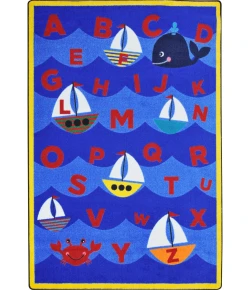Joy Carpets Kid Essentials Multi Sailor Alphabet 7ft.8in. x 10ft.9in. Rect. Rug