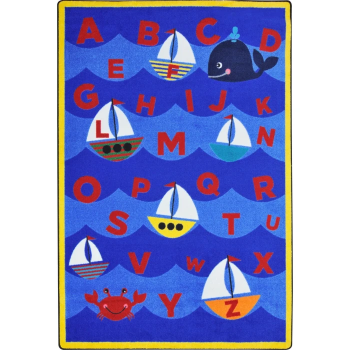 Joy Carpets Kid Essentials Multi Sailor Alphabet 10ft.9in. x 13ft.2in. Rect. Rug